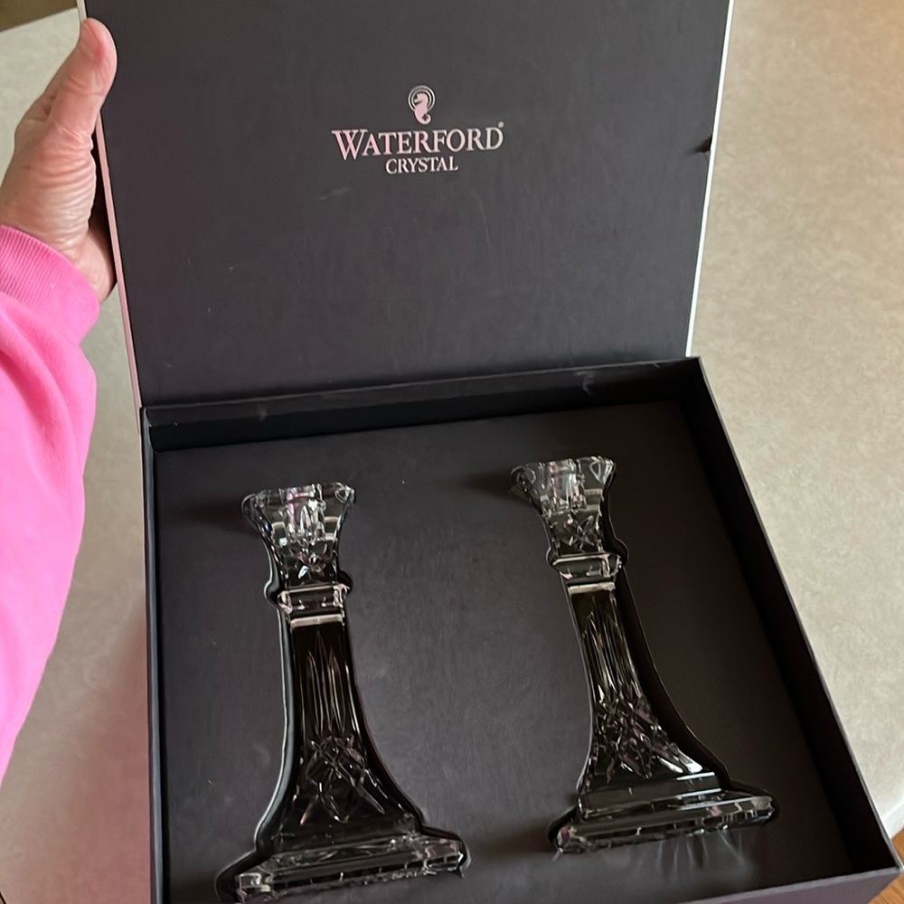 Waterford Crystal 8in Lismore Candlestick holders